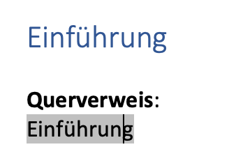 Es wird "Einführung" eingefügt